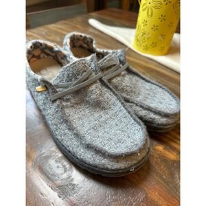 Hey‎ Dude Wendy Woven Cinder Grey Slip On Loafers Shoes Women's 11